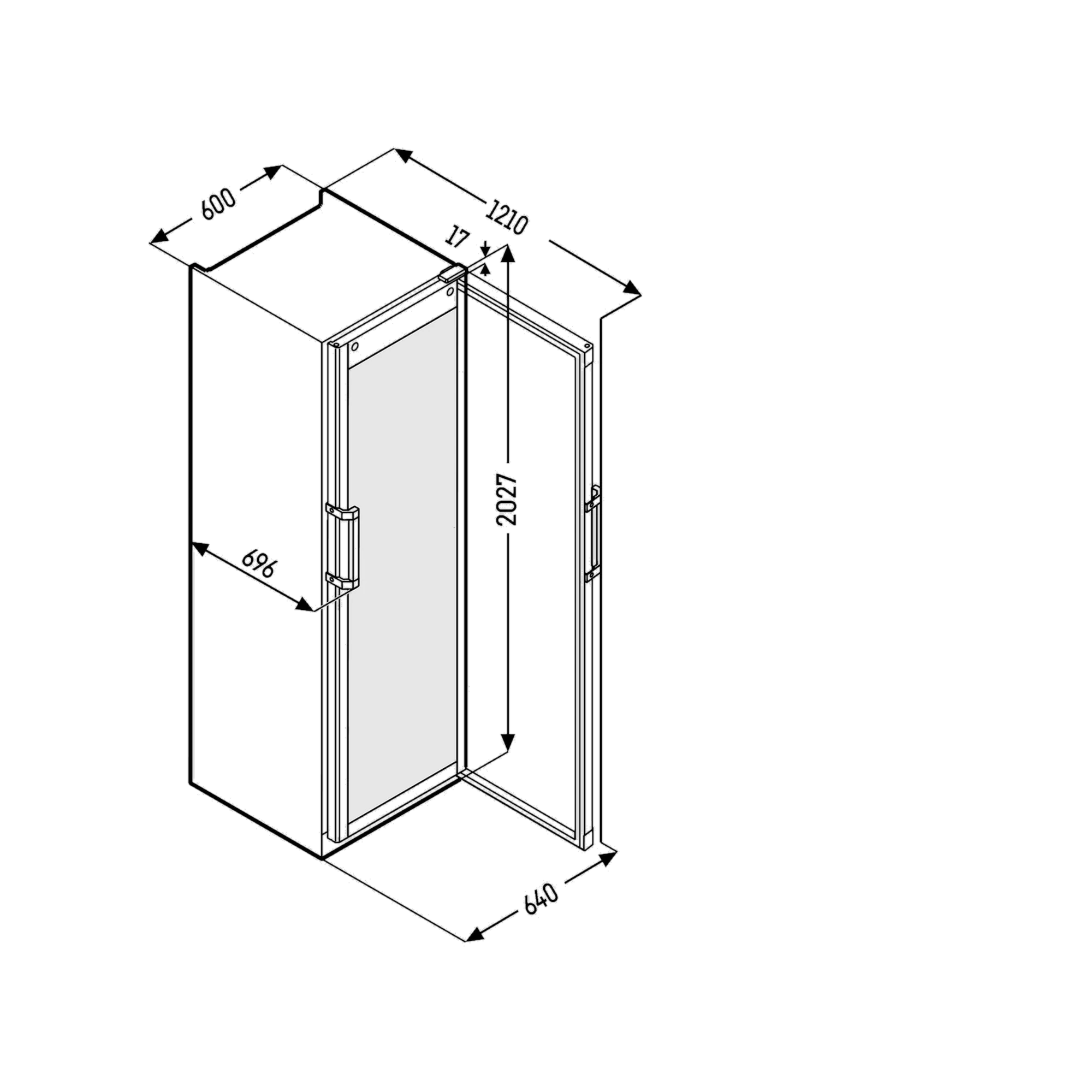 Liebherr FKDv 4503 drinks fridge, forced-air cooling, 422 l