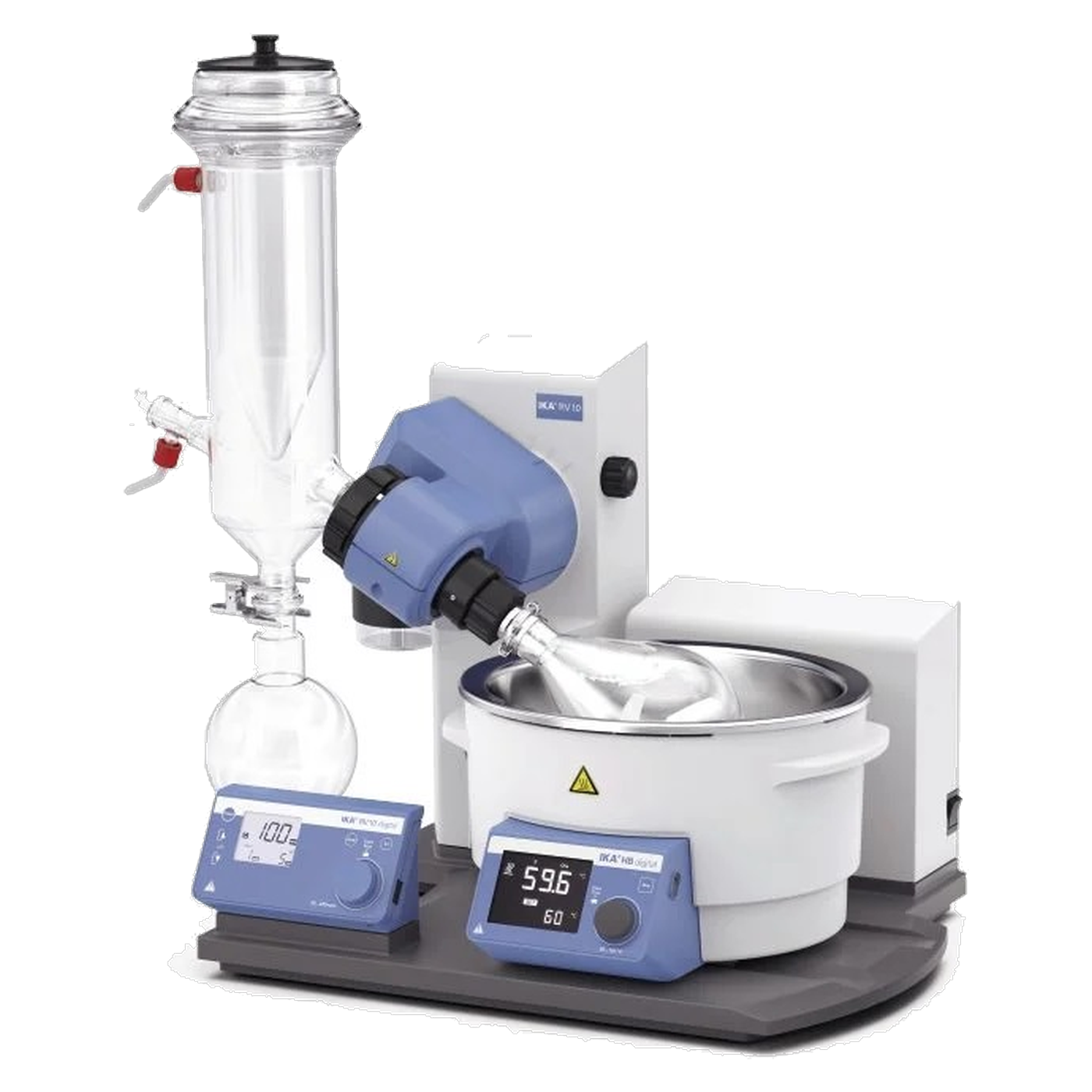 IKA RV 10 digital Rotationsverdampfer mit Trockeneiskühler, beschichtet, Motor-Lift, bis 280 rpm