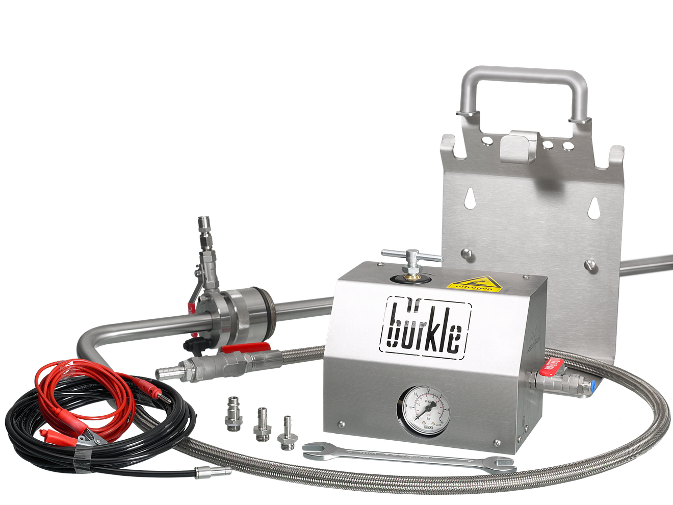 Bürkle Entnahmesystem für Lösemittel mit Auslaufschlauch, druckluftbetrieben, für Fässer bis 220 Liter, 5603-5004, Produktansicht