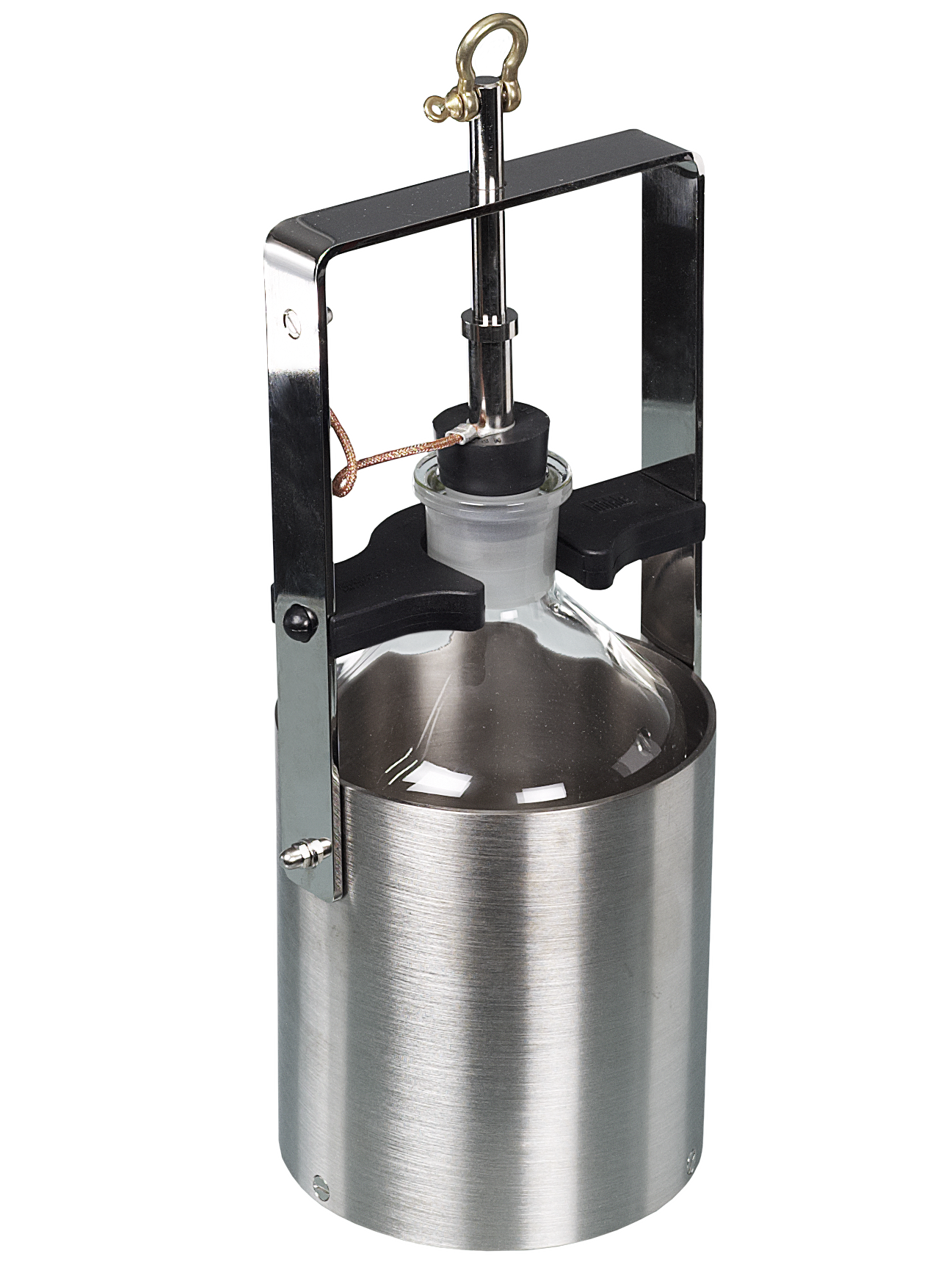 Bürkle Tauchflasche Glas Flüssigprobenehmer, Messing und Klarglas, 1.000 ml, 5365-4000, Produktansicht