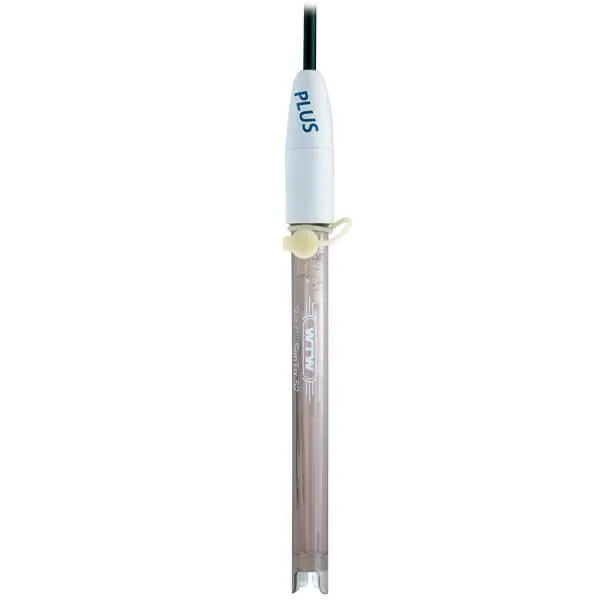 WTW Epoxid-pH-Elektrode mit Flüssigelektrolyt, integriertem Temperaturfühler, wasserdichtem BNC-Stecker und Bananen-Stecker, 1 m Kabel #103652