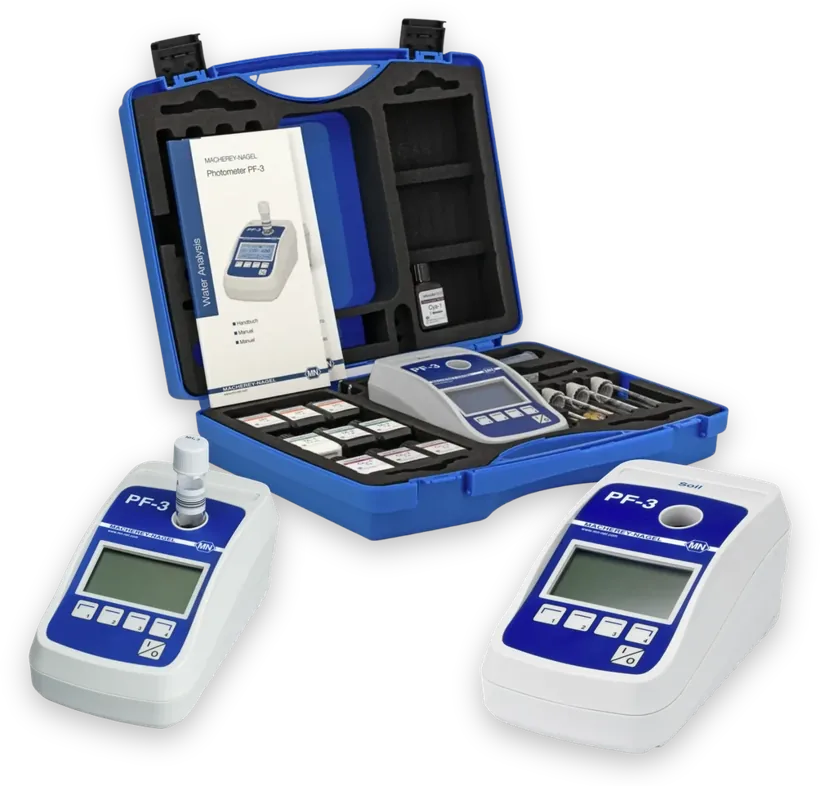 Macherey-Nagel Analysenkoffer mit PF-3 Pool, Kompaktphotometer PF-3 Fish und PF-3 Soil