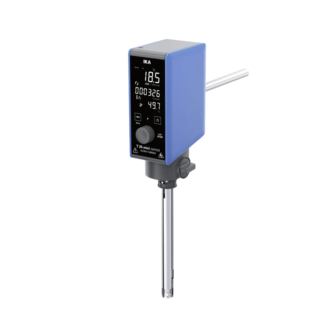 IKA T 25 mini control ULTRA-TURRAX disperser, 2,000 ml, temperature measurement, TFT, 0025006650