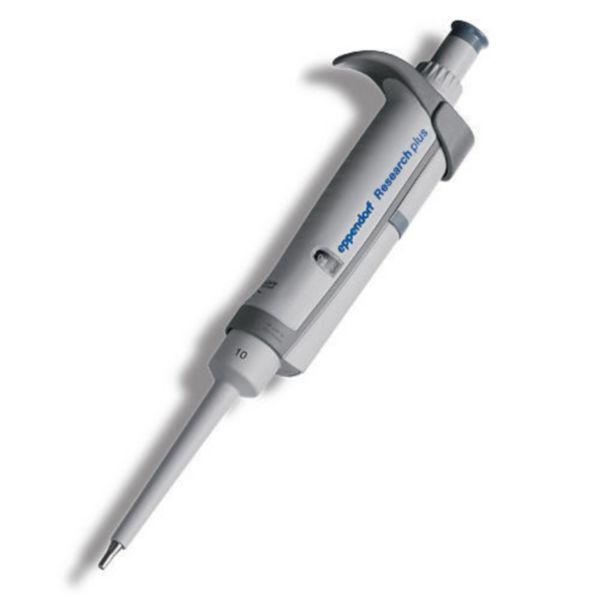 Eppendorf Research plus Einkanalpipette, variabel, 0,5-10 µL, mittelgrau, 3123000020, Detailansicht