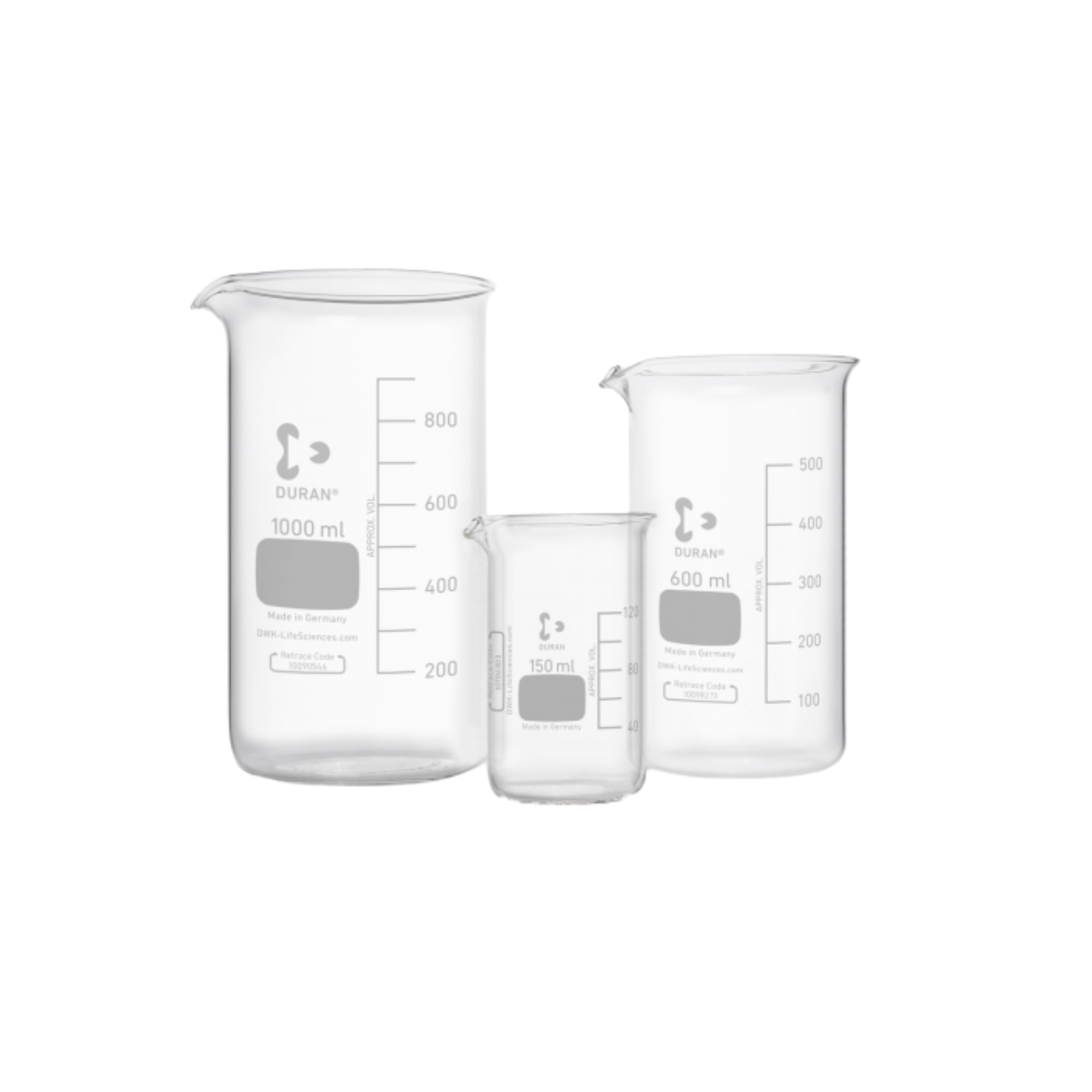 DURAN beaker, tall, with graduations and spout (50 ml – 3000 ml)