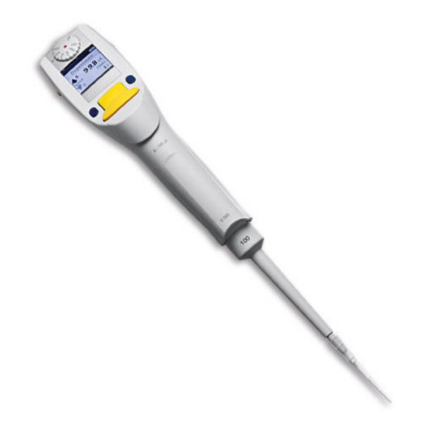 Eppendorf Xplorer pipette, single-channel, 5–100 µL, yellow multi-function rocker for 200 µL pipette tips, 4861000023