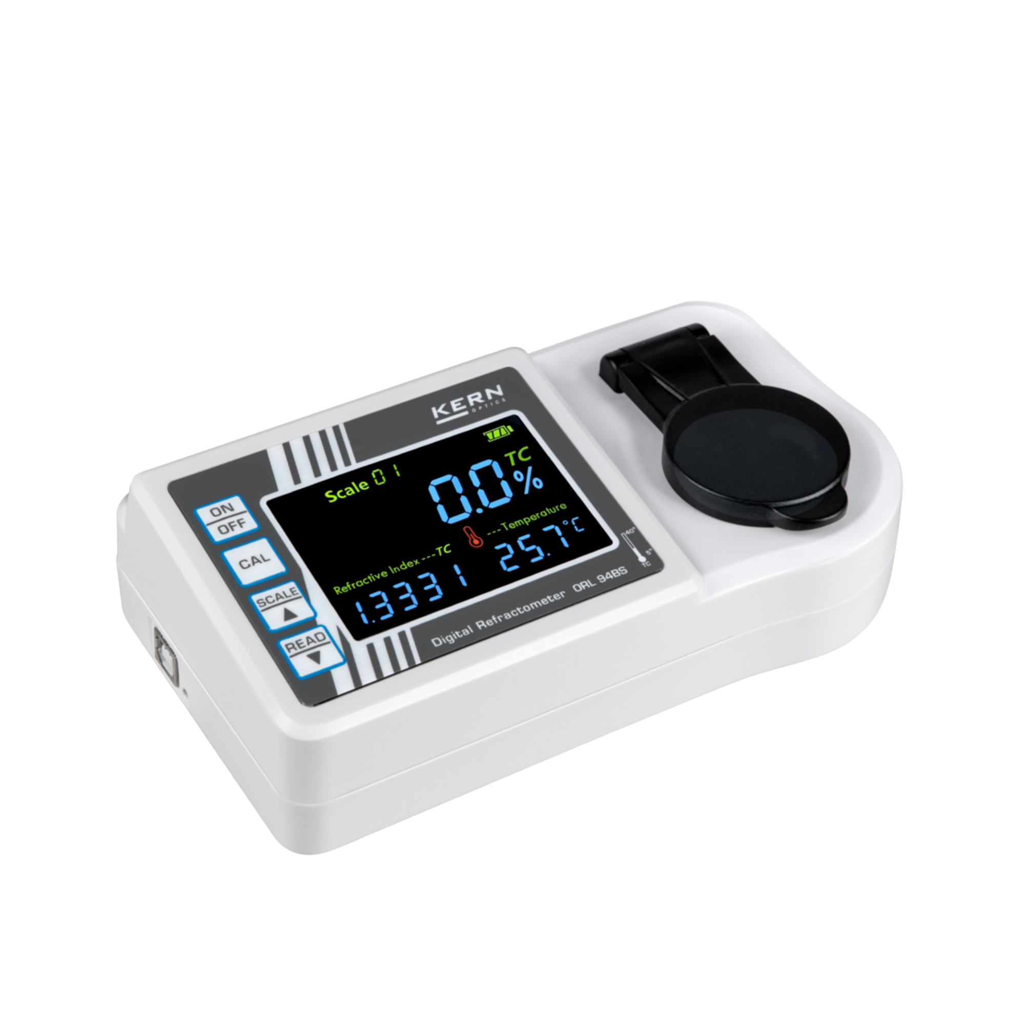 KERN ORL 94BS Premium Digital Refractometer, Brix 0–94%, nD, IP65