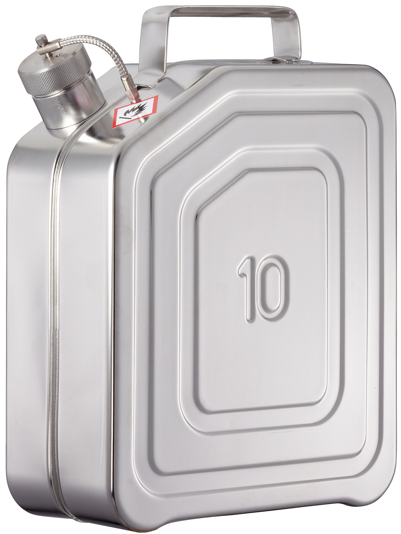 Bürkle Sicherheitskanister Edelstahl V4A, Schraubkappe, 10 l, 2601-3010, Produktansicht