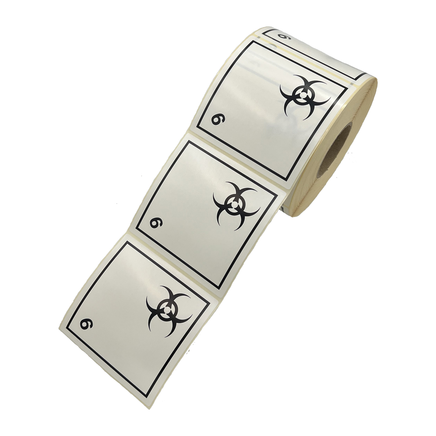 Giese-GEF Gefahrgutetikett Klasse 6.2 (Ansteckungsgefährliche Stoffe), 100 x 100 mm, Haftfolie, Rolle à 1.000 Stk., 620-10-1