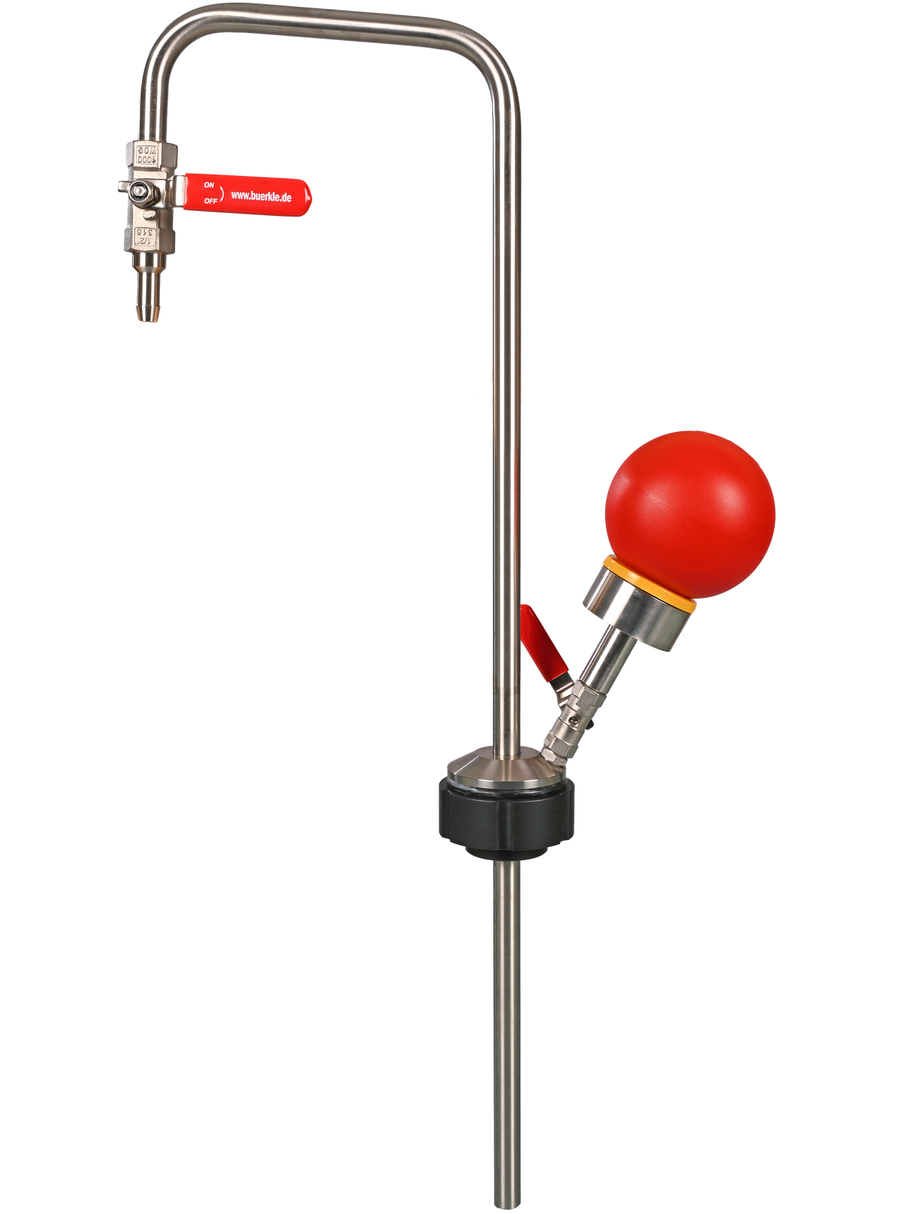 Bürkle Lösemittelpumpe für Weißblechkanister, Edelstahl V2A, Balgverschluss-Adapter, 5603-2000, Produktansicht