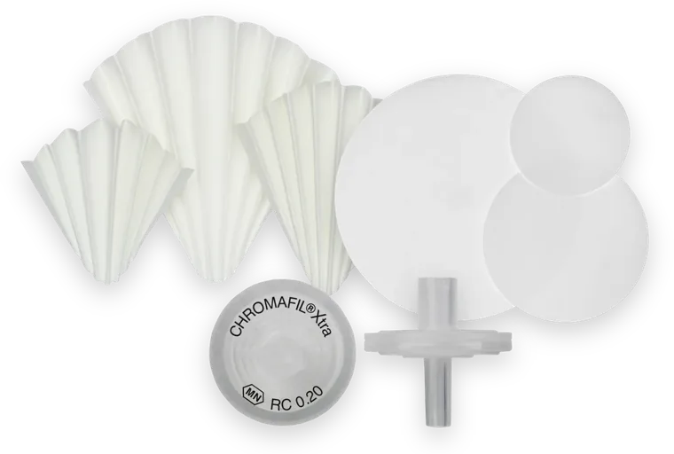 Macherey-Nagel folded filters, round filters and CHROMAFIL syringe filters