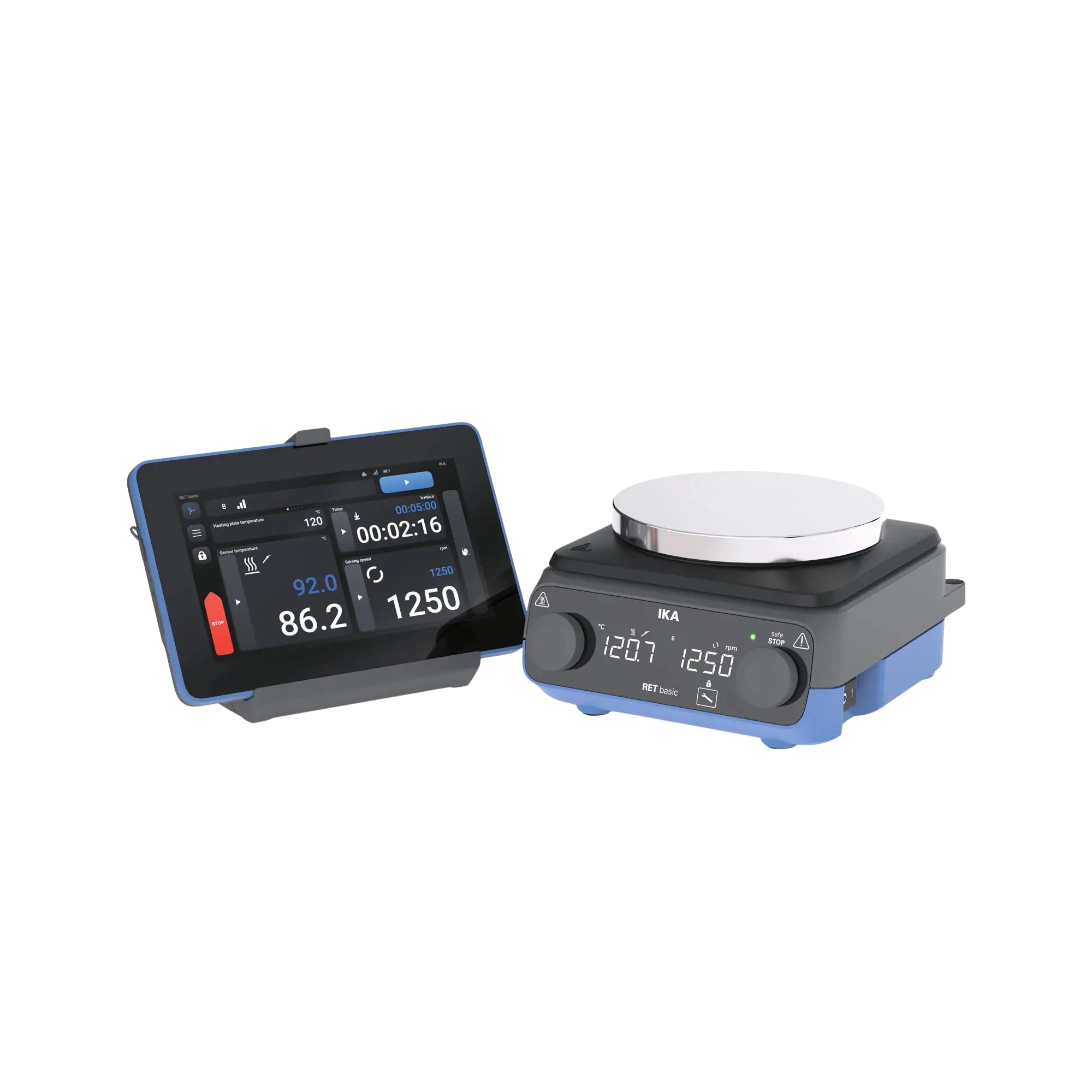 IKA RET basic HUB Solution Magnetic Stirrer Complete Pack, Stainless Steel Base, 0010016572