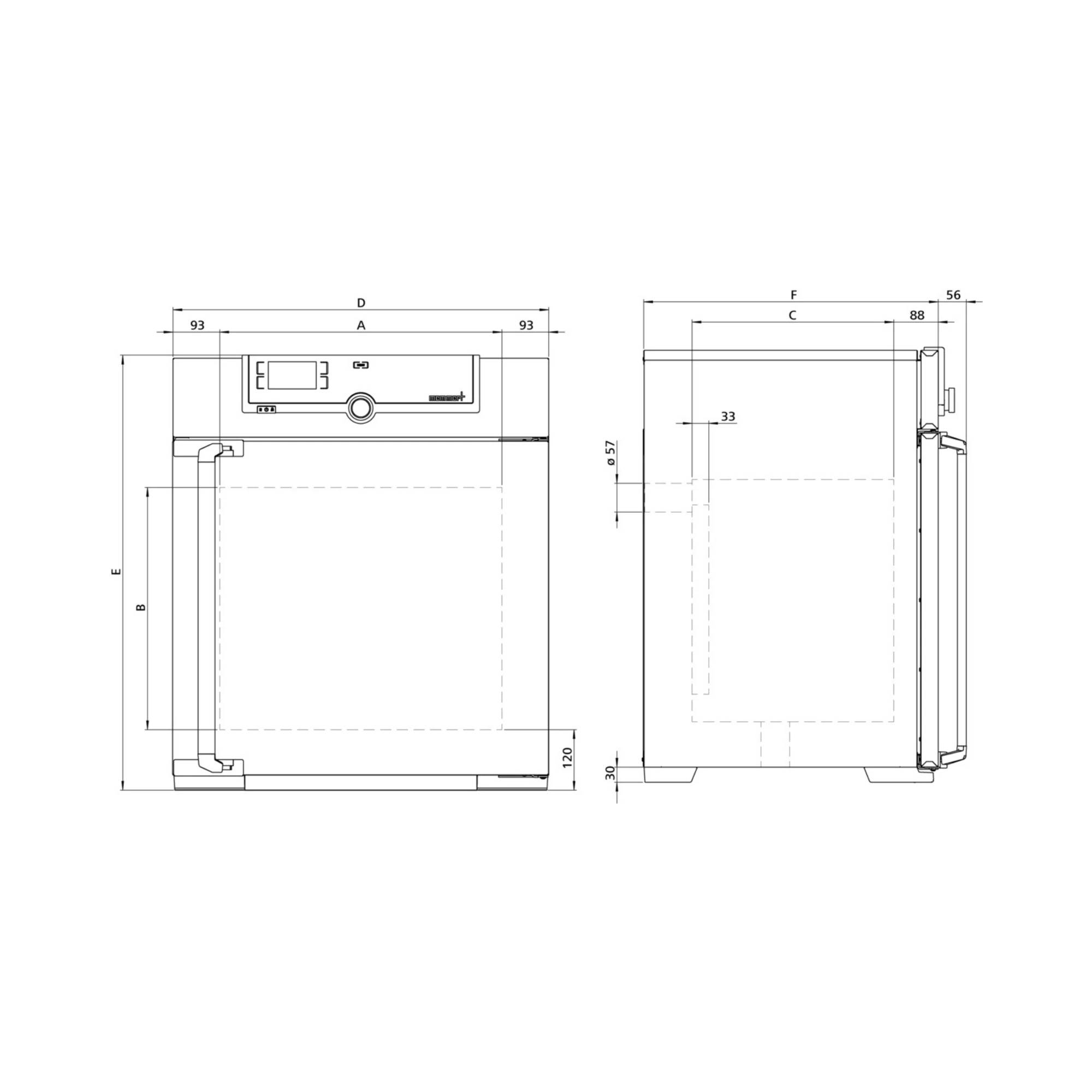 Memmert IF110m incubator, 108 litres, 20–80°C