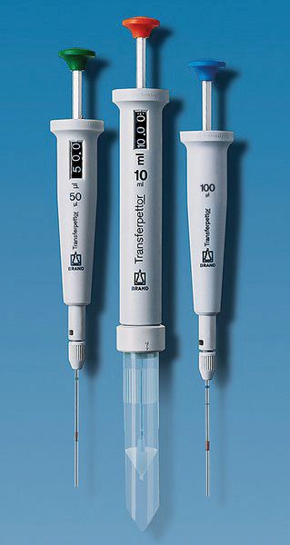Brand Transferpettor Typ Fix, DE-M, 100 µl, mit Glaskapillare, #701873