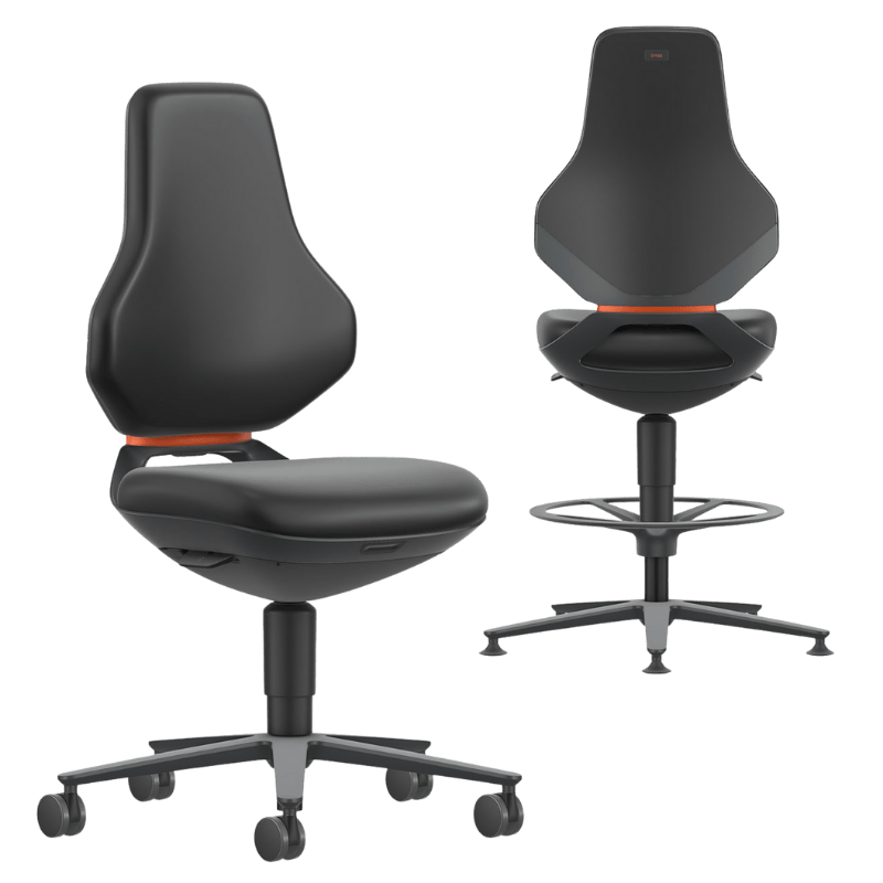 Bimos TEXON 2 laboratory chair, with castors, 9173-6801
