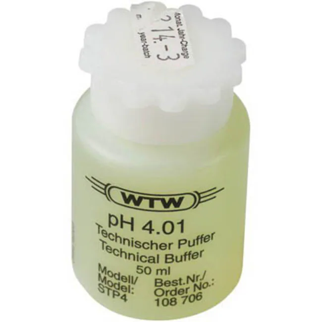 WTW STP 4 Technical Buffer Solution, 1 bottle of 50 ml: pH 4.01, #108706