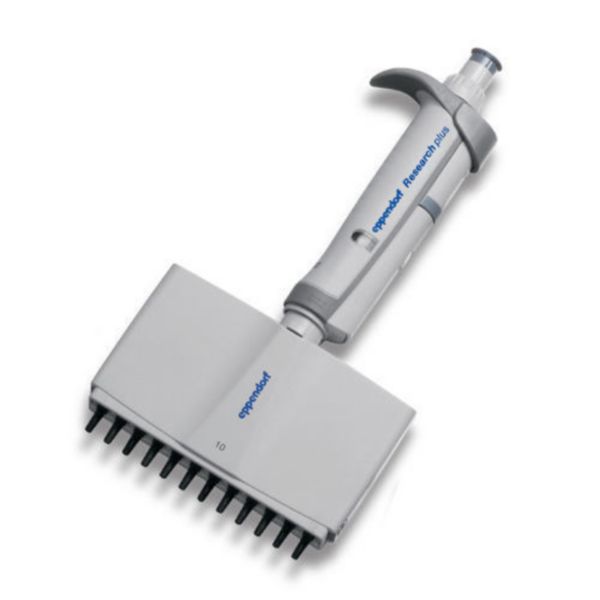 Eppendorf Research Pipette®plus G, 12-channel, variable, 0.5–10 µL, medium grey, 3125000028