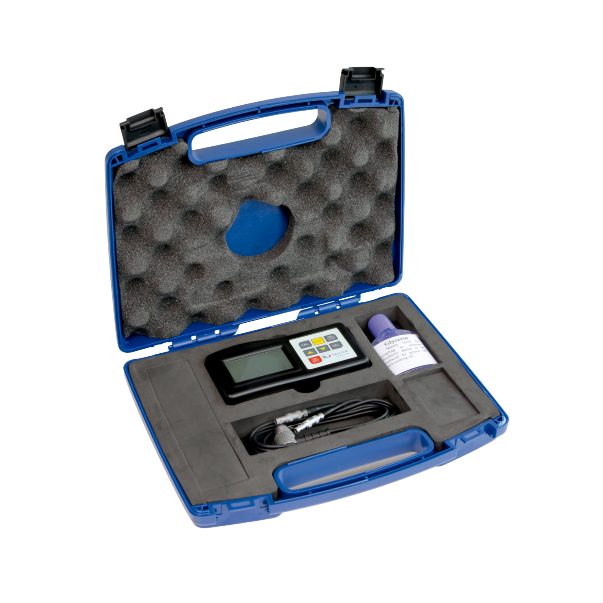 SAUTER TD 225-0.1US Ultrasonic Material Thickness Gauge, external sensor, 225 mm