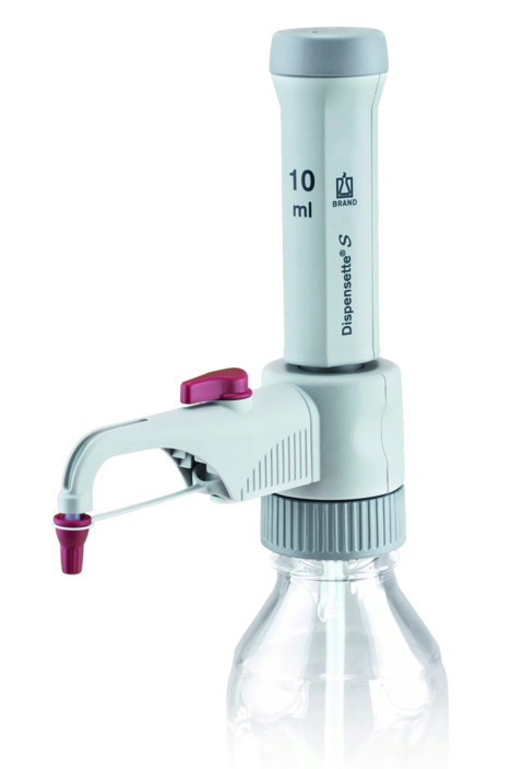 Brand bottle-top dispenser, Dispensette®S, Fix, DE-M, 10 ml, with RDV, #4600241