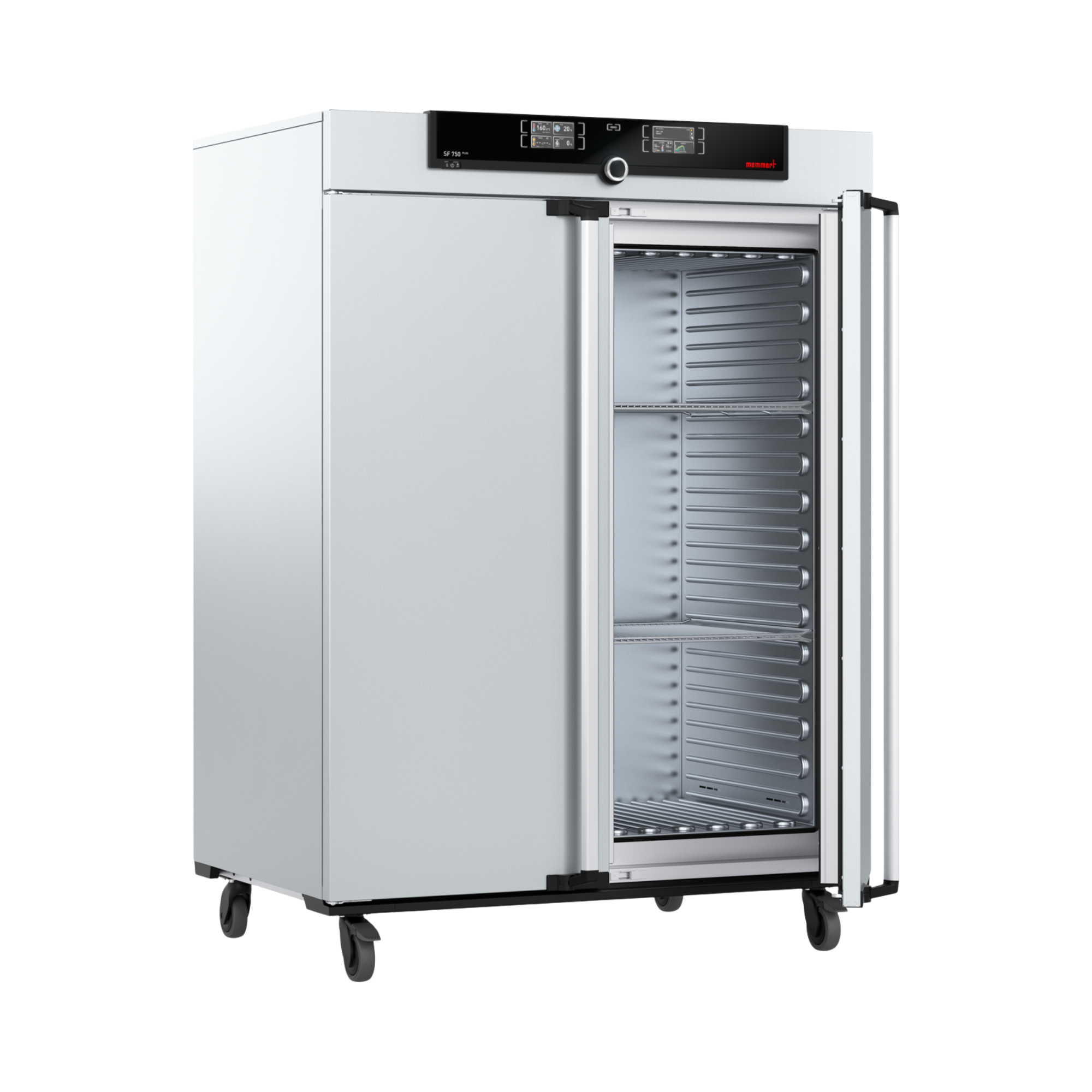 Memmert SF750plus hot-air steriliser, 749 l, +250 °C, TwinDISPLAY, medical device