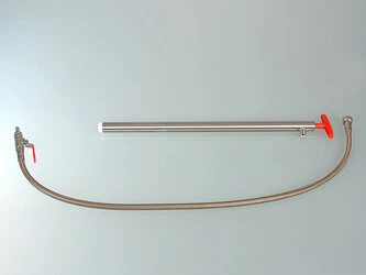 Bürkle, stainless steel barrel pump with hose and tap, 57 cm, #5601-0501