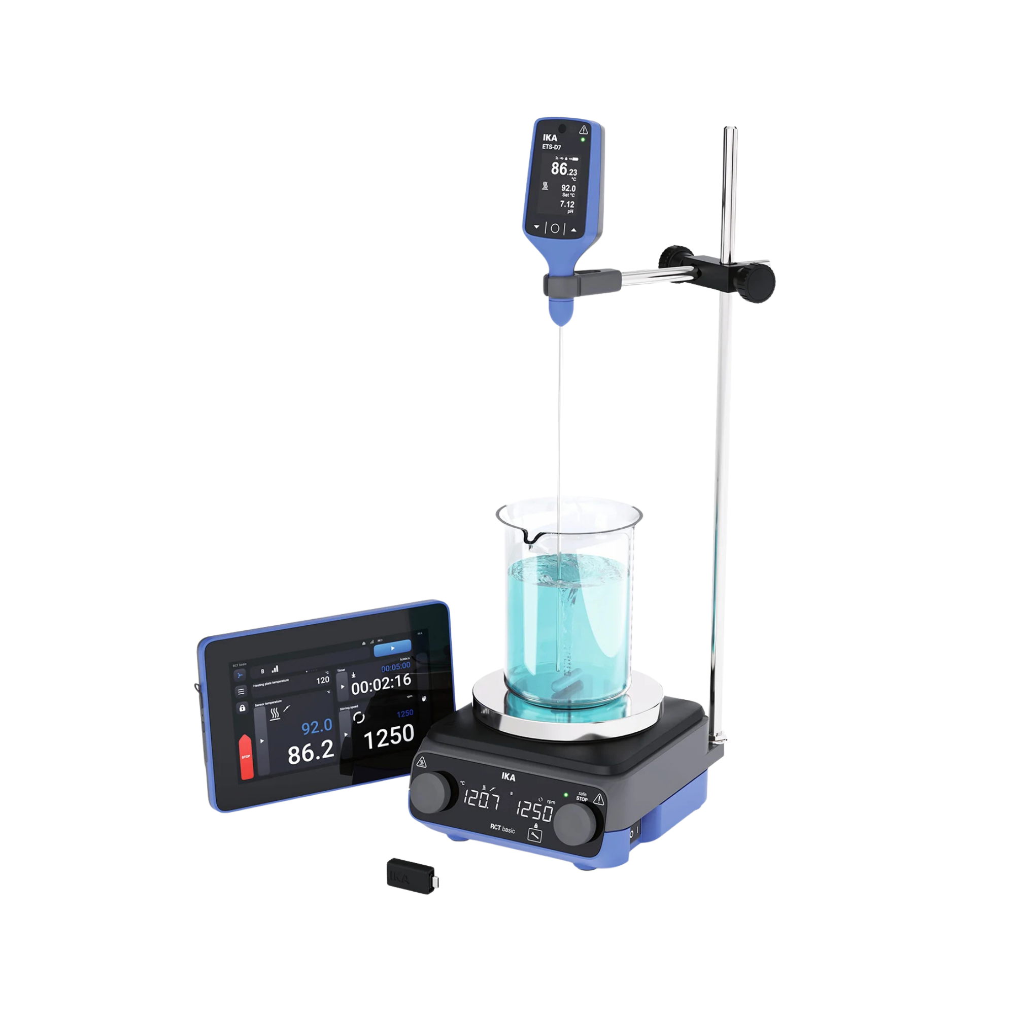 IKA RCT basic magnetic stirrer with heating, aluminium base plate, 0025008259
