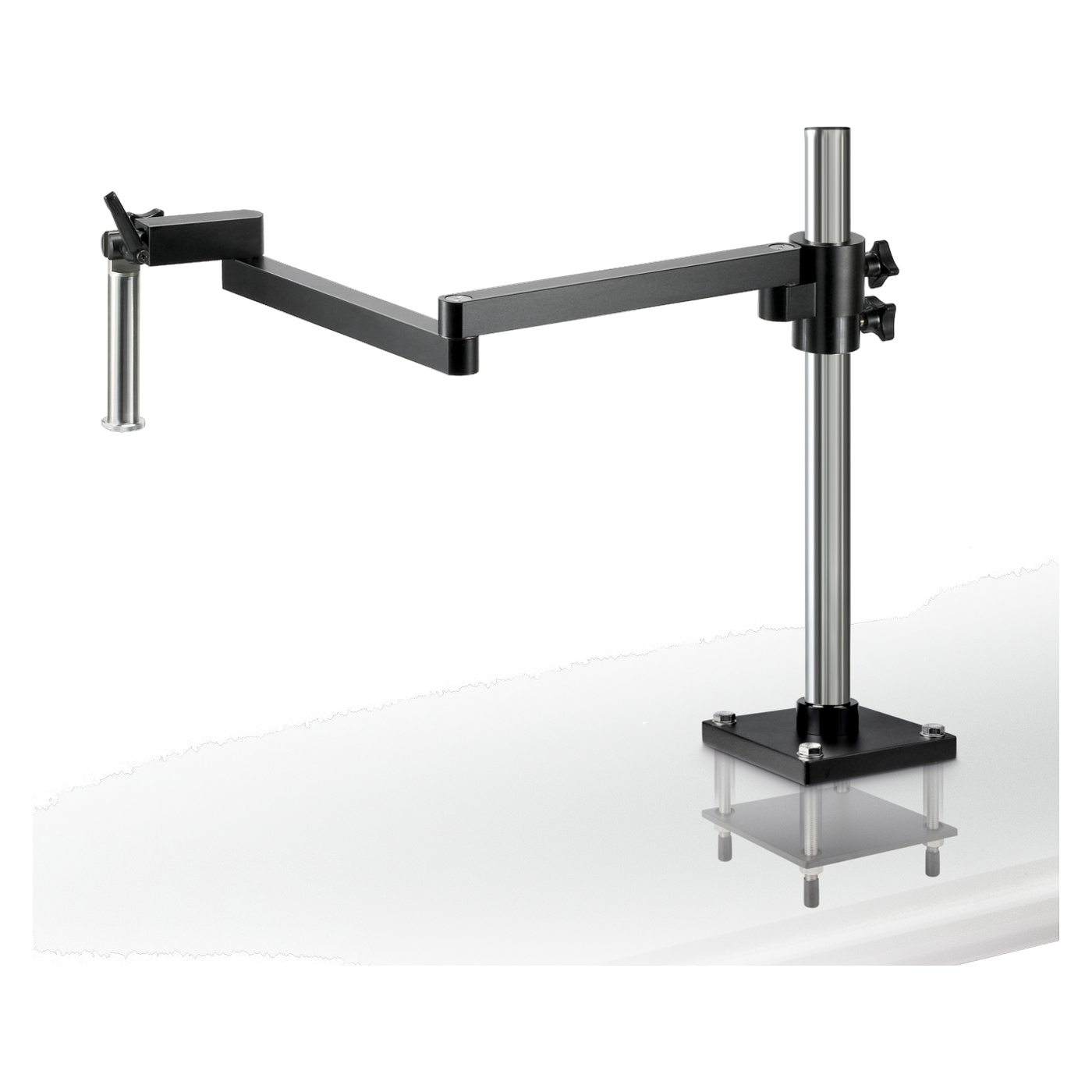 Kern OZB-A5222 stereo microscope stand, articulating arm for screw mounting, column 515 mm, arm 553 mm