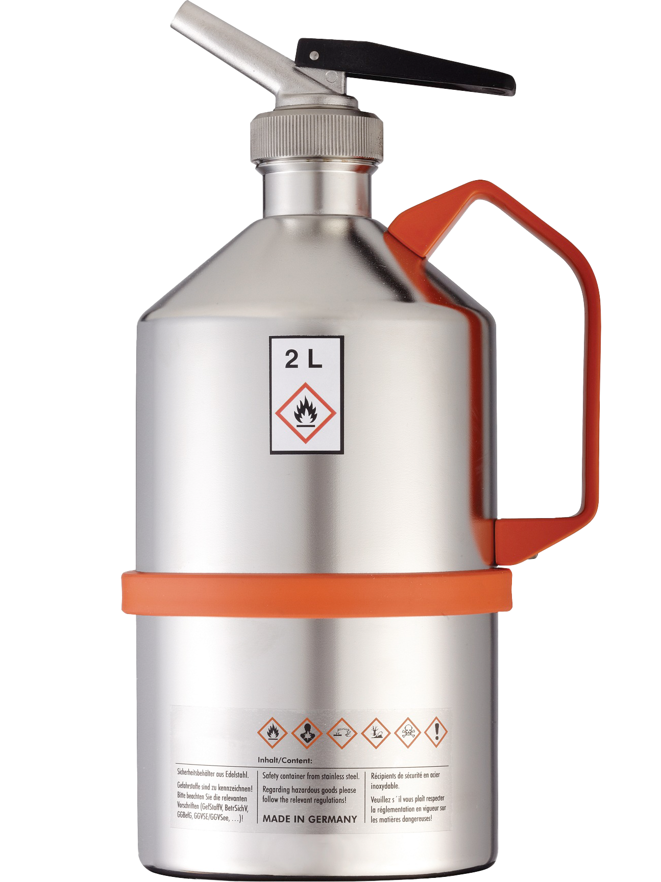Bürkle Sicherheits-Kanne Edelstahl, V4A (1.4571), 2 l, 2601-1002, Produktansicht