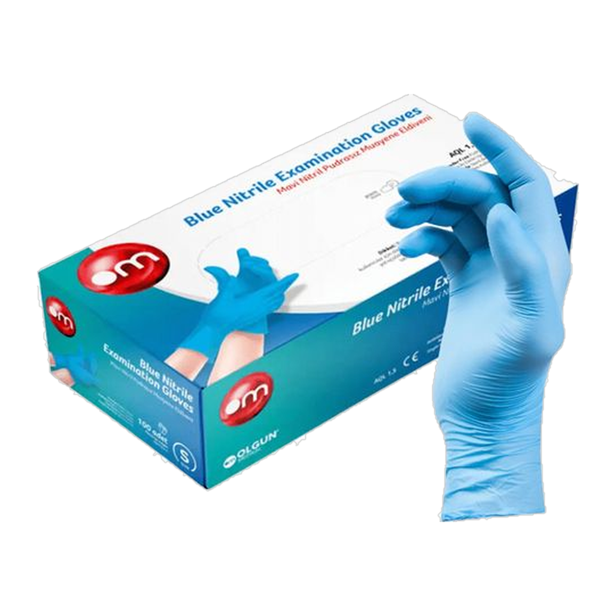 Guantes de examen de nitrilo Tempo Healthcare, azules, sin polvo, 100 unidades, talla L
