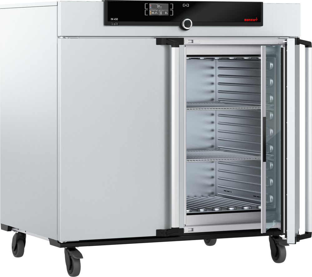 Memmert IN450 Incubator, 449 L, with natural convection, on castors