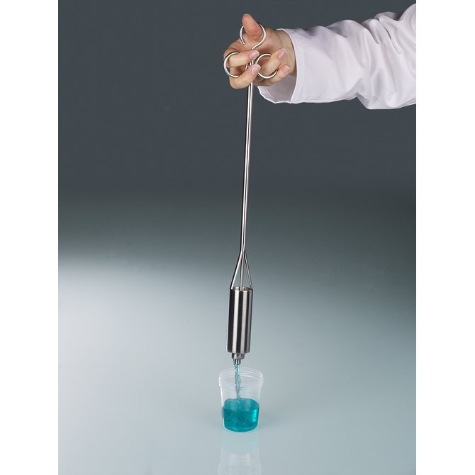 Bürkle Flüssigkeits-Sammler Daumenöffnung, Edelstahl V4A, 380 bis 450 mm Eintauchtiefe, Ansicht 2