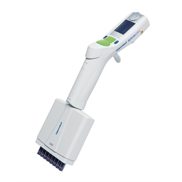 Eppendorf Xplorer pipette ®, 8-channel, variable, 50–1,200 µl, green, 4861000163