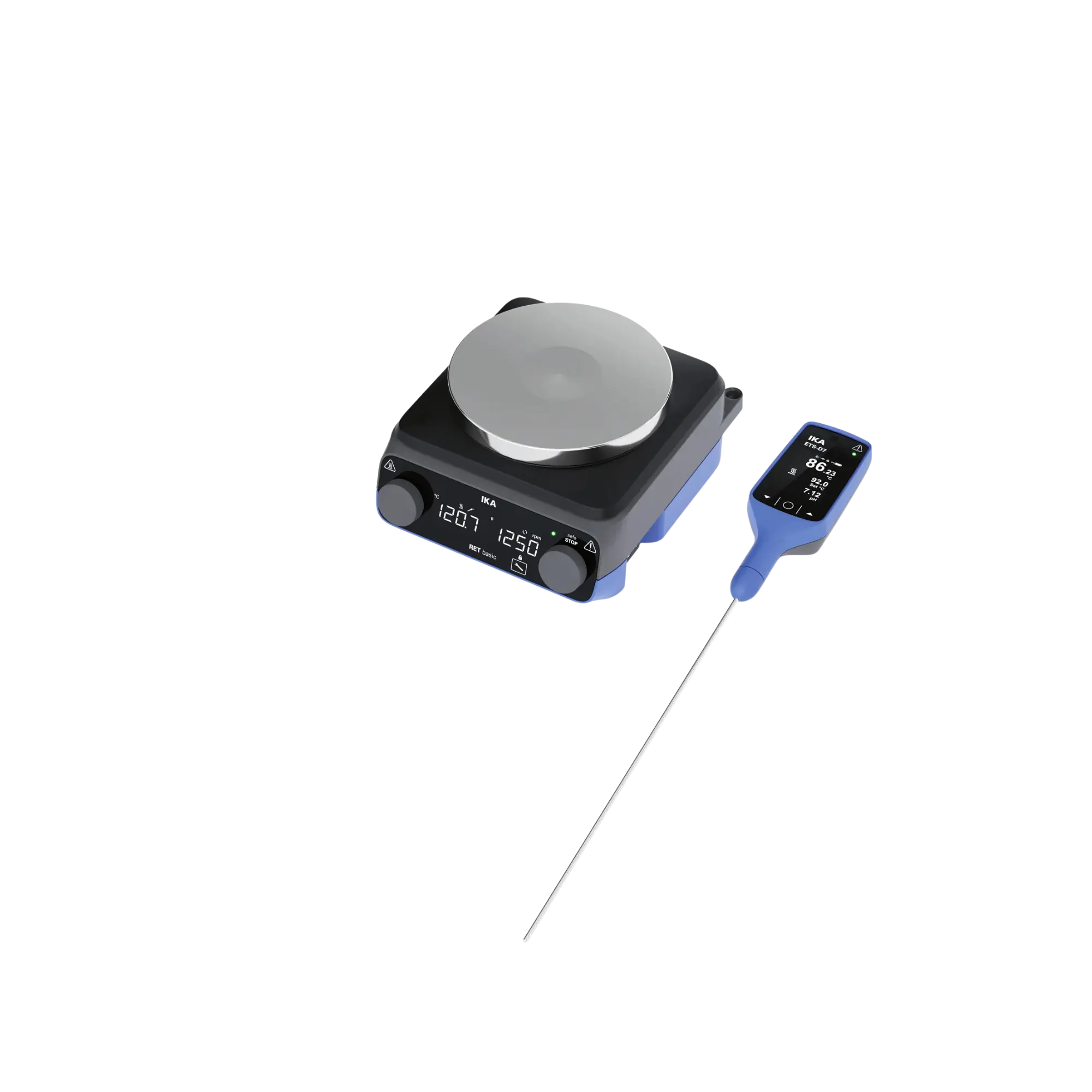 IKA RET basic ETS-D7 Solution Magnetic Stirrer Complete Package, stainless steel base, 0010016577