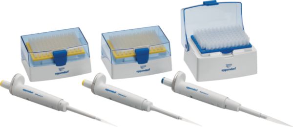 Eppendorf Pipette Reference ® 2 G, 3-pack, Option 2, 2–20 µL / 20–200 µL / 100–1000 µL, incl. epT.I.P.S. ® boxes, 4924000916