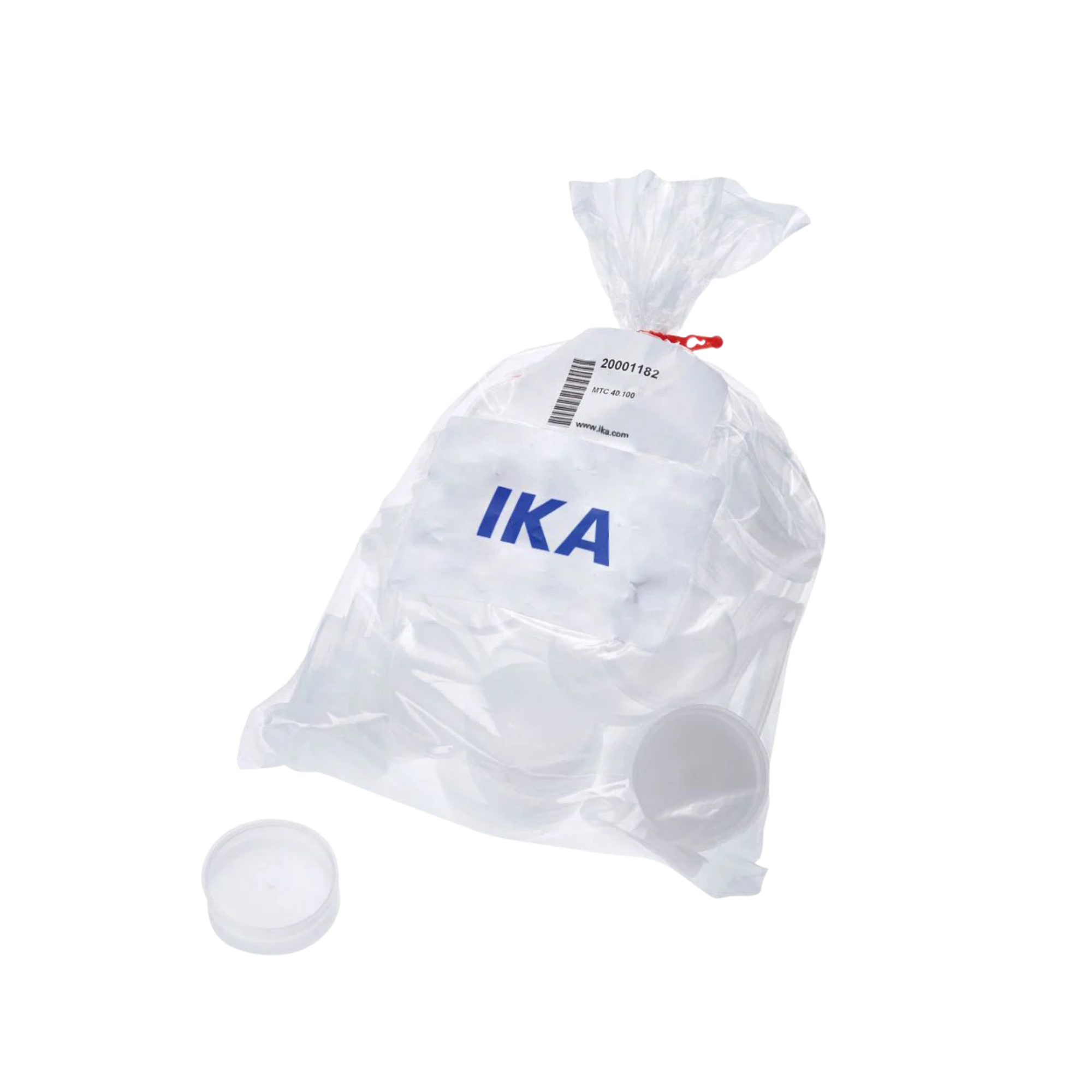 IKA MTC 40.100 Lids for disposable grinding jars, 100 pieces, 0020001182