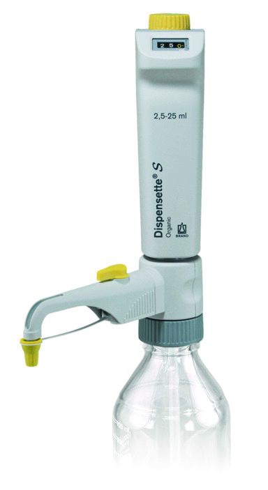 Brand Bottle-top dispenser, Dispensette®S, Organic, Digital, DE-M, 2.5–25 ml, with RDV, #4630351