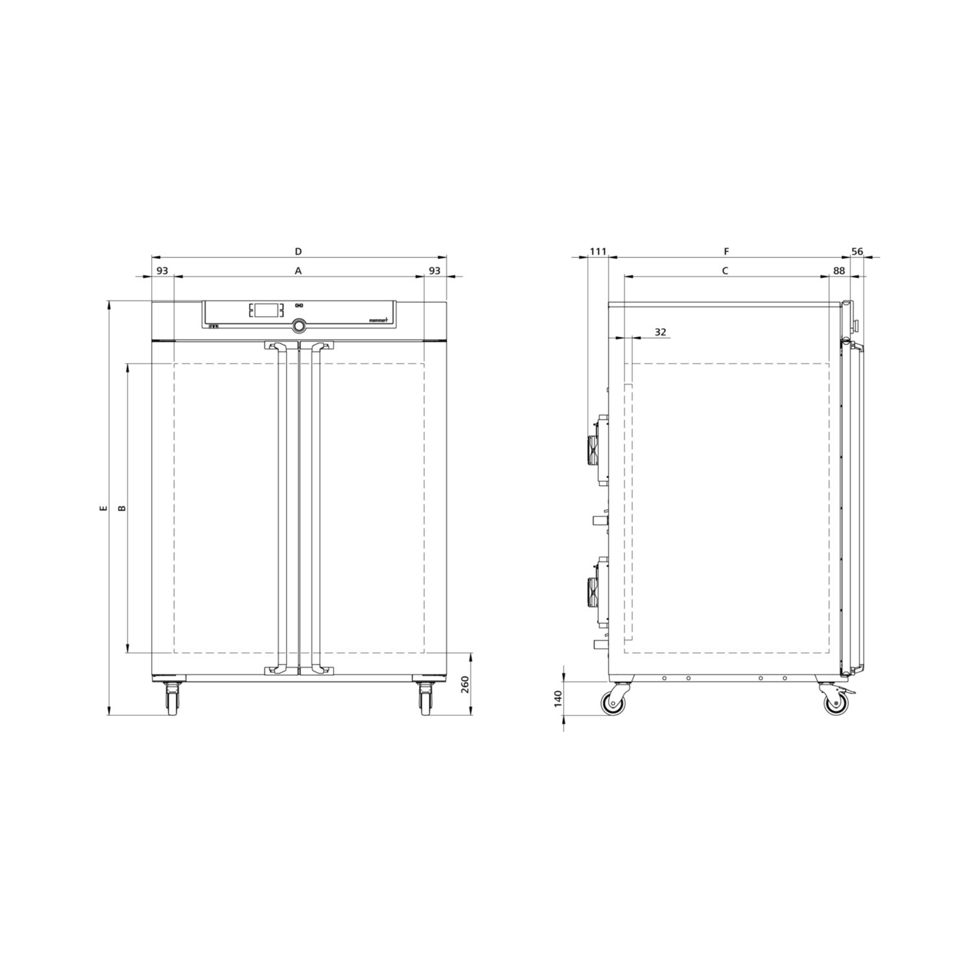 Memmert IPP1060eco Peltier-cooled incubator, SingleDISPLAY, 1060 litres, 0–70 °C