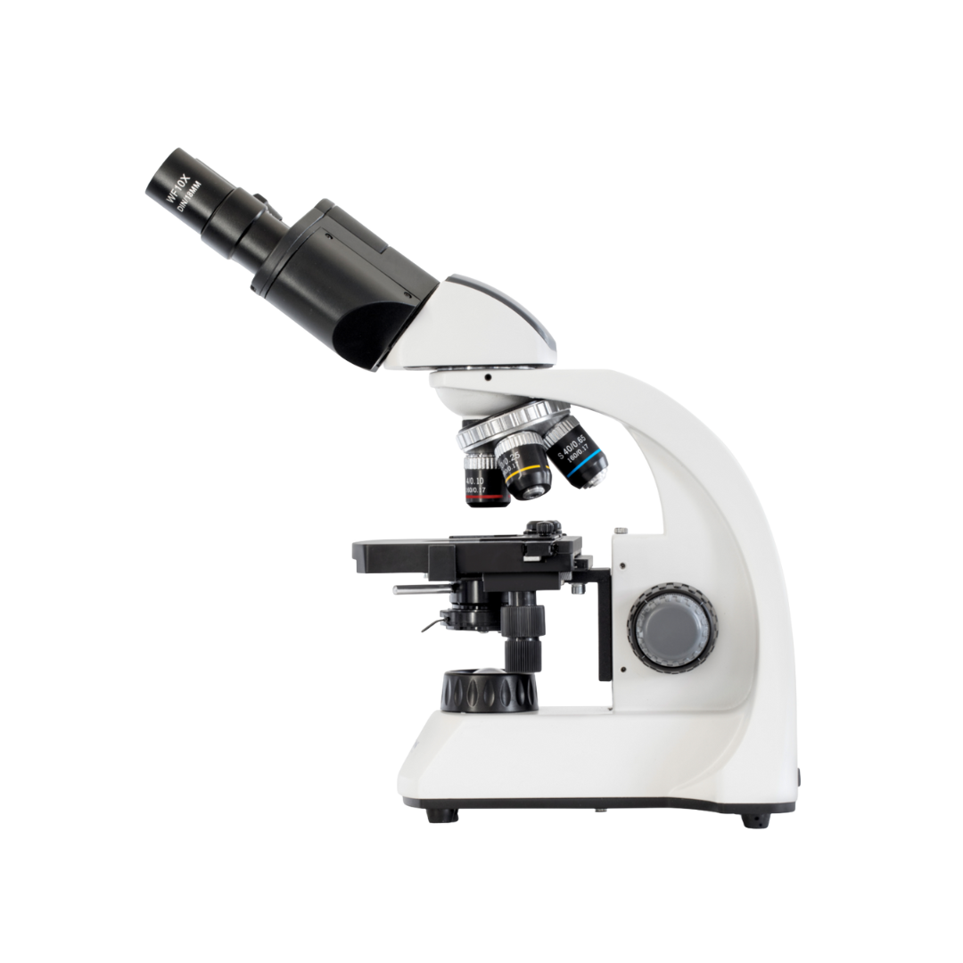 KERN OBT 106 School Microscope, monocular, 40x–400x, LED transmitted light, battery-powered