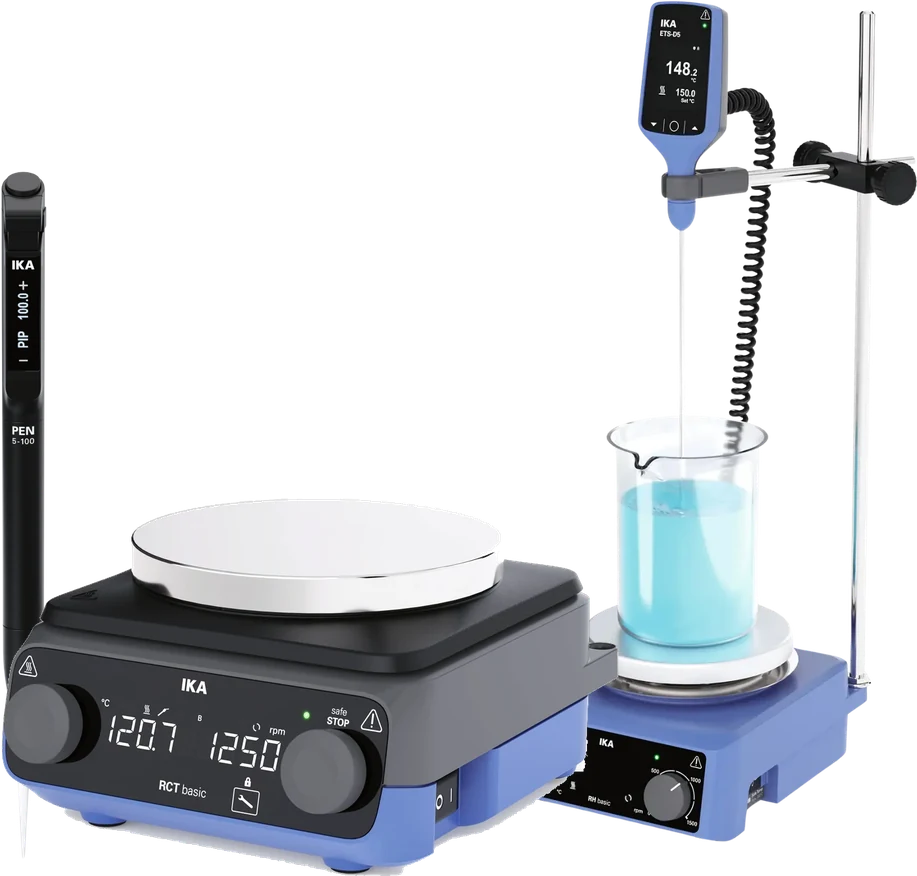 IKA magnetic stirrer RCT basic, RH basic package and IKA PEN