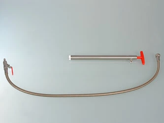 Bürkle, stainless steel barrel pump with hose and tap, 36 cm, #5601-0401