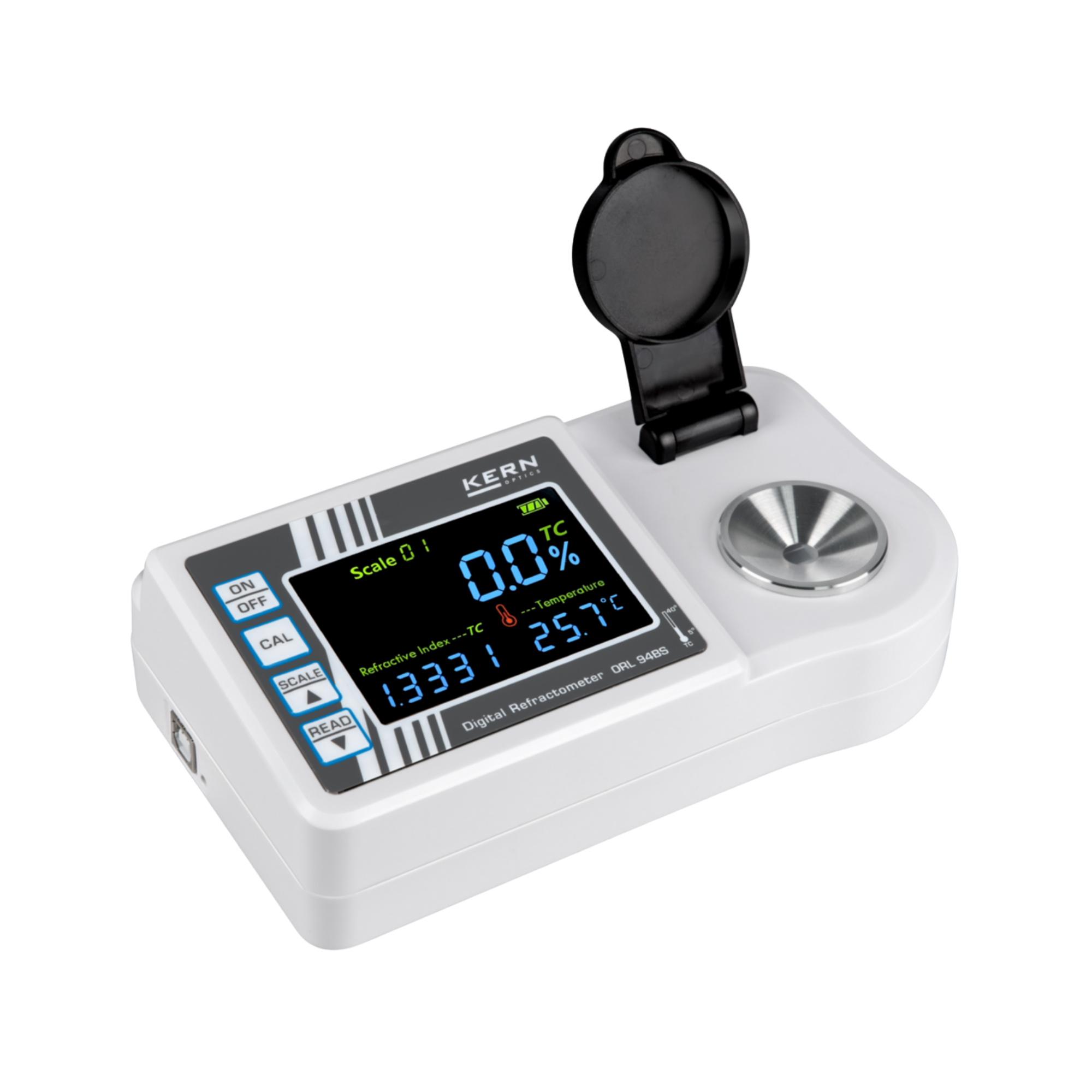 KERN ORL 94BS Premium Digital Refractometer, Brix 0–94%, nD, IP65