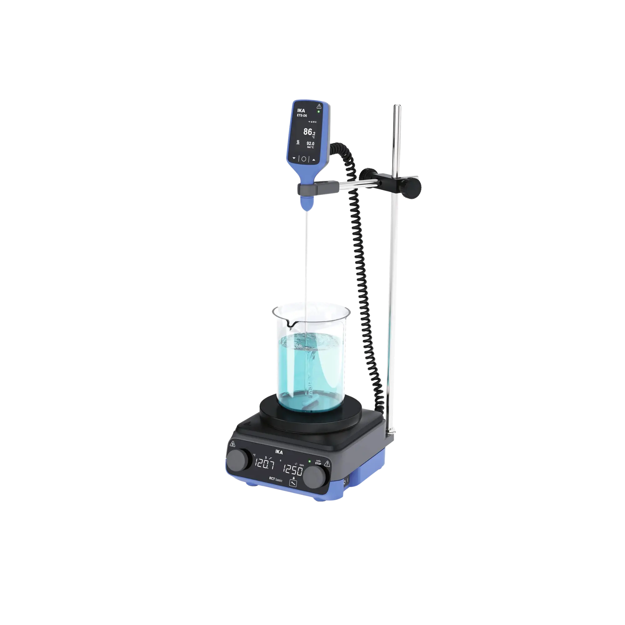 IKA RCT basic anodised ETS-D5 Solution magnetic stirrer complete package, anodised aluminium base, 0010016503