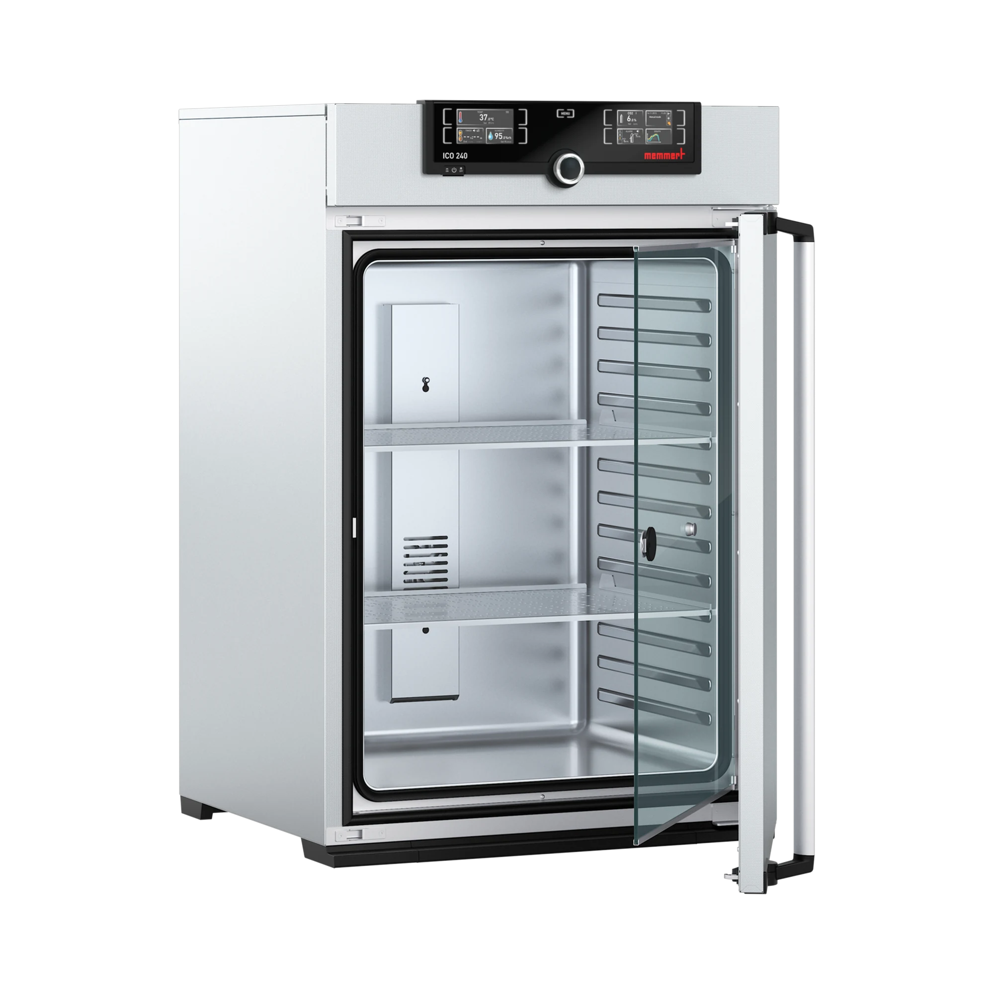Memmert ICO240 CO₂ incubator, 241 L, TwinDISPLAY, 180°C sterilisation