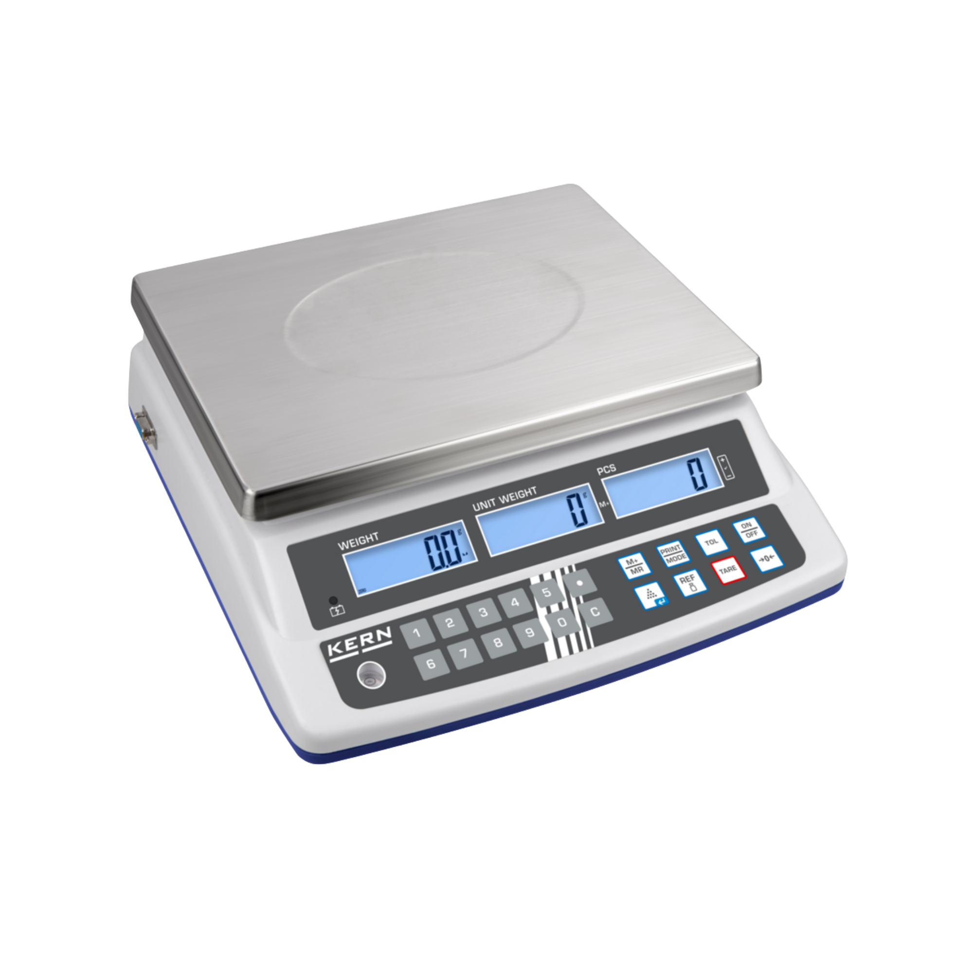 KERN CPE 6K-3 Kompakte Zählwaage, 6 kg / 0,2 g, 100 PLU, Drei-Display-System