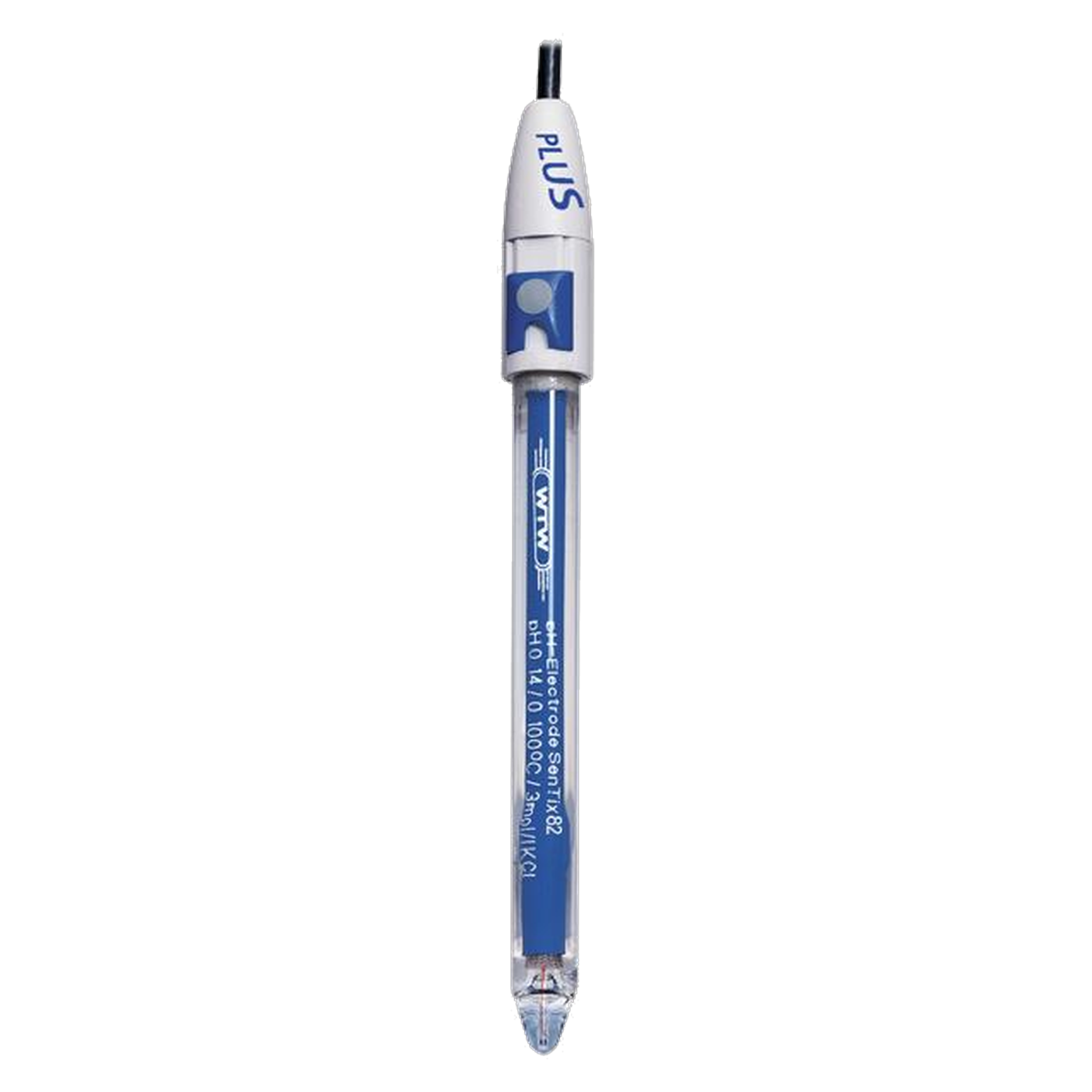 WTW SenTix 82 Glas-pH-Elektrode mit Flüssigelektrolyt und Temperaturfühler, BNC, 1 m Kabel