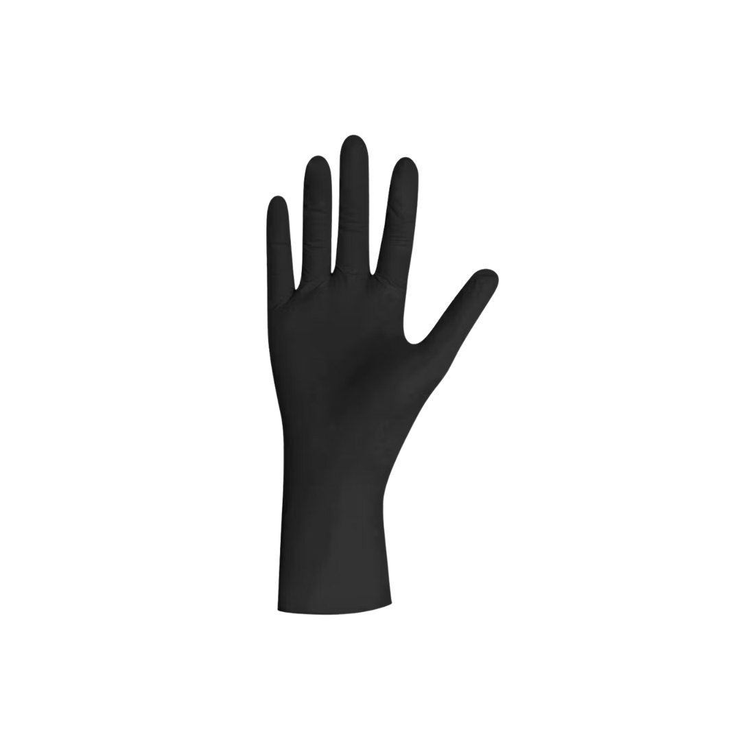 Unigloves Select Black Latexhandschuhe, schwarz, puderfrei (Größen XS-XL) - XS