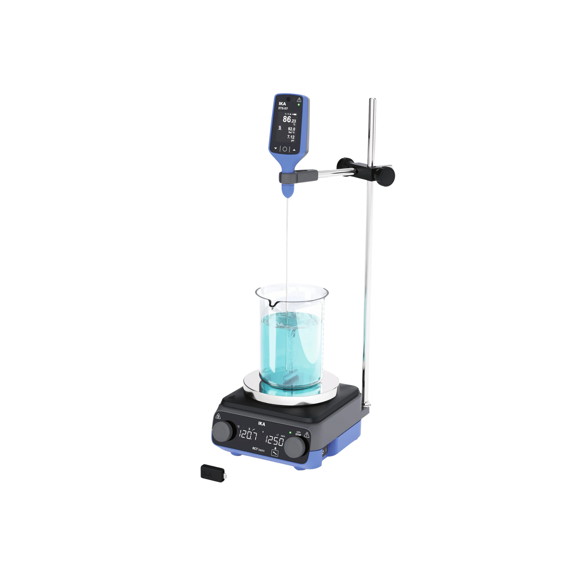IKA RCT basic ETS-D7 Solution Magnetic Stirrer Complete Pack, Aluminium Base, 0010016508