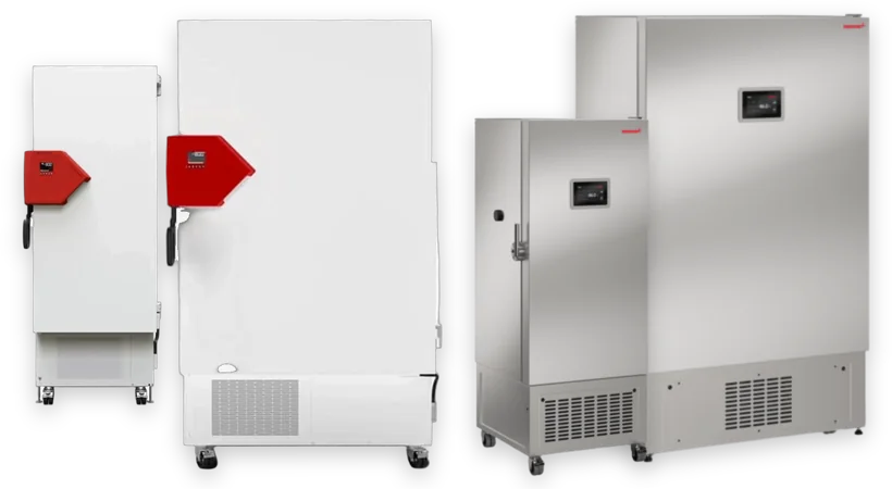 Binder UF V 350 and UF V 700, Memmert ultra-low temperature freezers ULT240 and ULT750