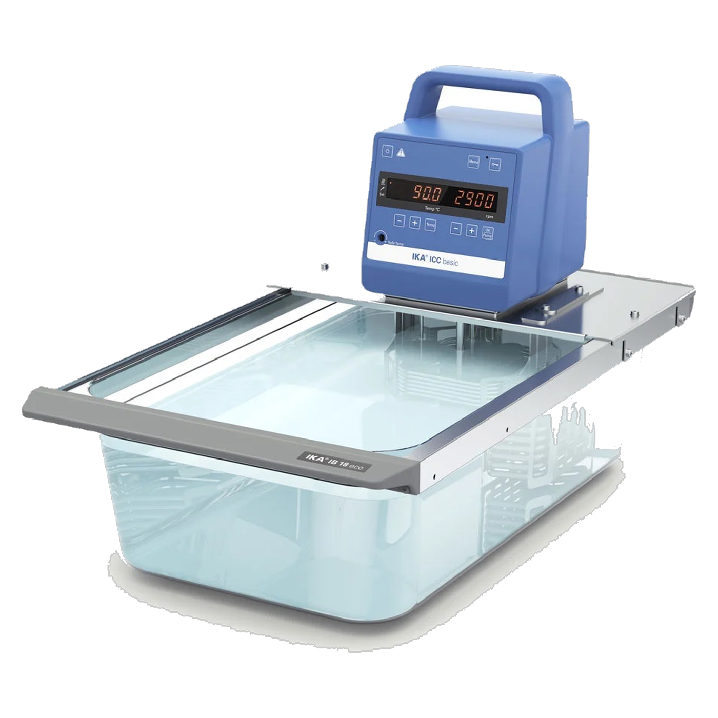 IKA ICC basic eco 18 Einhängethermostat-Package, Kunststoffbad Größe L, bis 100 °C