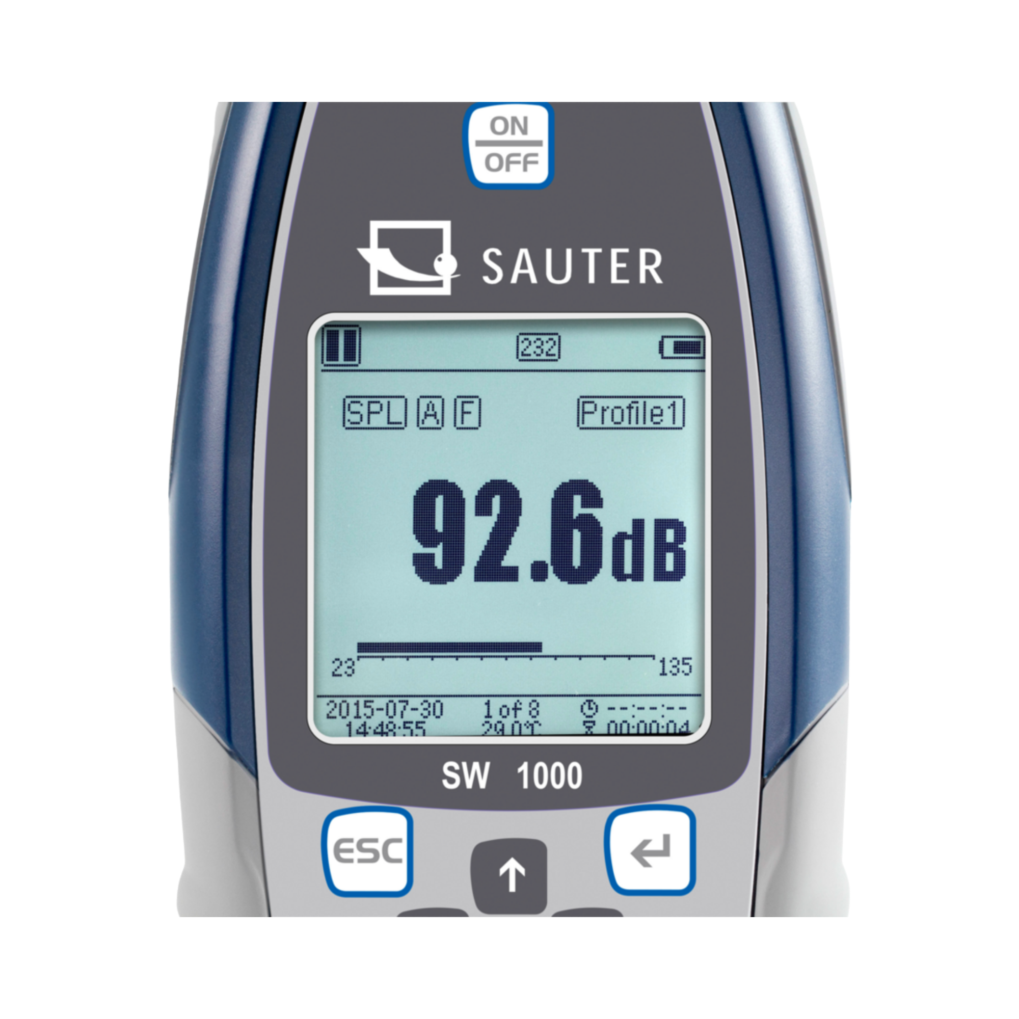 SAUTER SW 1000 Class 1 sound level metre, data logger, octave band filter